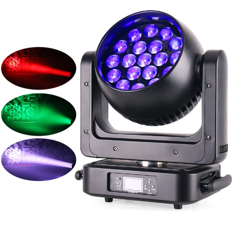 Popular Inexpensively Priced 19x25W RGBW 4in1led Zoom Wash Moving Head Stage Light Led Beam Wash Moving Head Zoom
