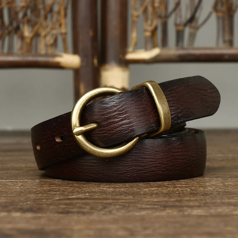 

Модный универсальный ремень из натуральной кожи, женский ремень с пряжкой, джинсовый ремень из натуральной кожи шириной 2,4 см