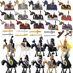 Skeleton Soldier Army King Knight Undead Horse Warrior Bricks Building Block Ringwraith Saddle Roman Soldiers Sword Waffen Toys