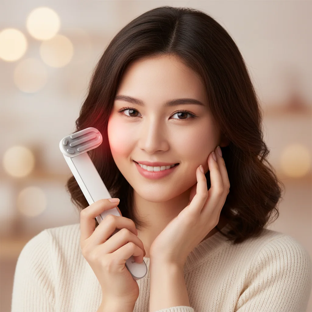 90 Rotation Led Face  Care Machine Beauty Eye Lift Massager  Wand Tool Neck and Led Light Face Massager