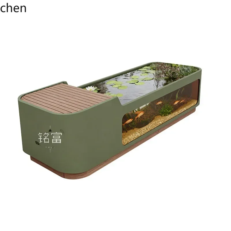 y9.4-customized circulating water fish pond flower box courtyard outdoor balcony garden water feature landscape fish tank  table