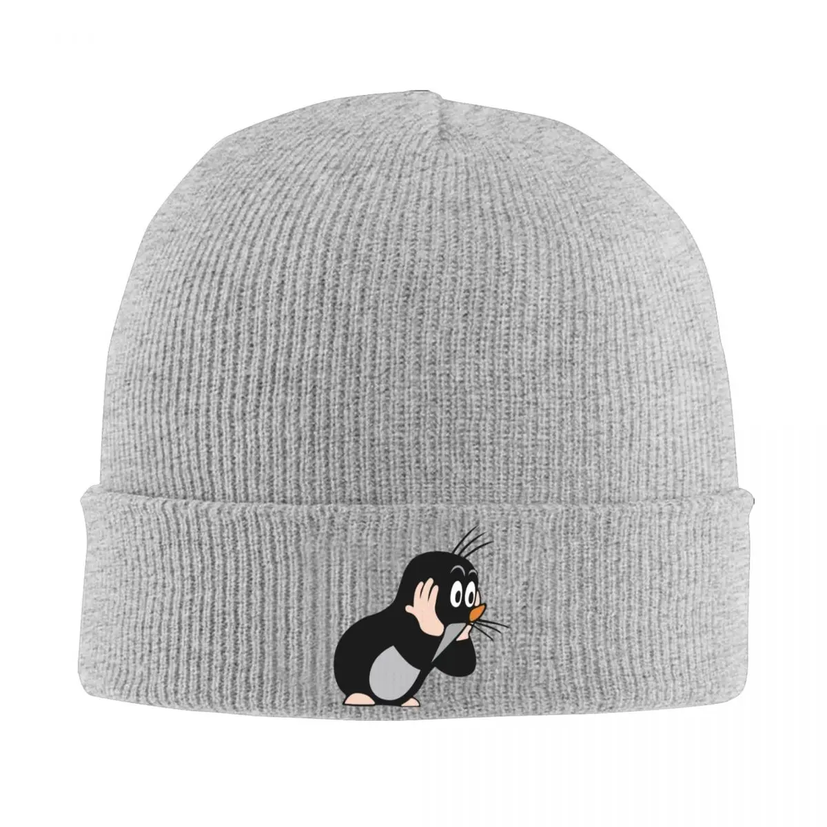 Mole Surprised Hats Autumn Winter Beanie Warm Krtek Little Maulwurf Cute Cartoon Cap Female Male Acrylic Knitted Caps