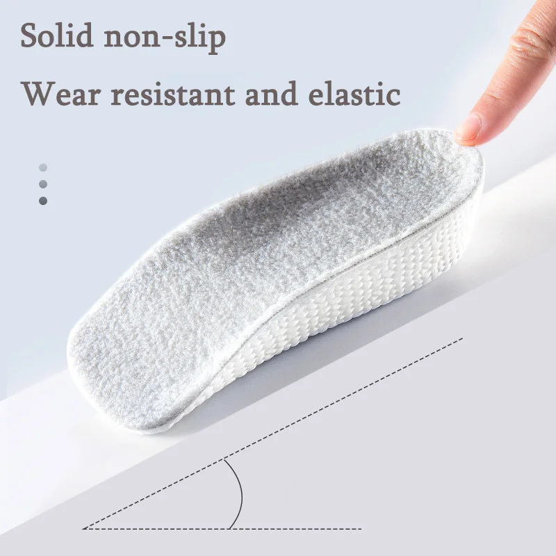 1 paio di supporto per arco tenere in caldo l'altezza aumenta le solette per uomo donna soletta per scarpe calda con sollevamento elastico morbido leggero