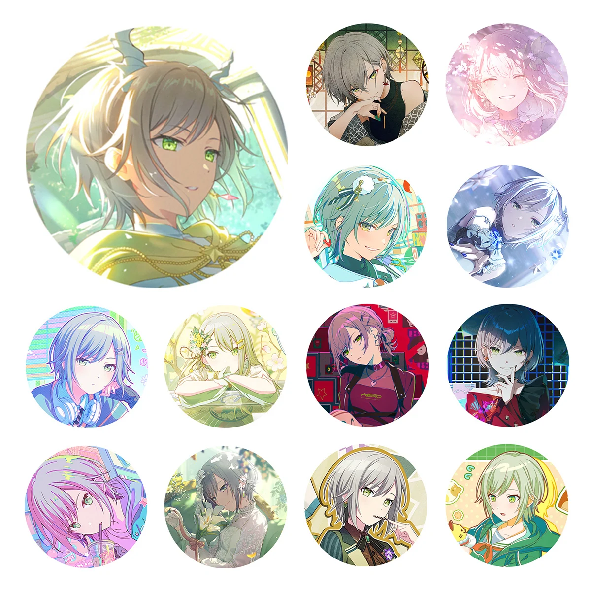 Project SEKAI Anime Hinomori Shiho Leo Need updated on 20251220 PJSK 50mm Metal Badge Brooch Pins