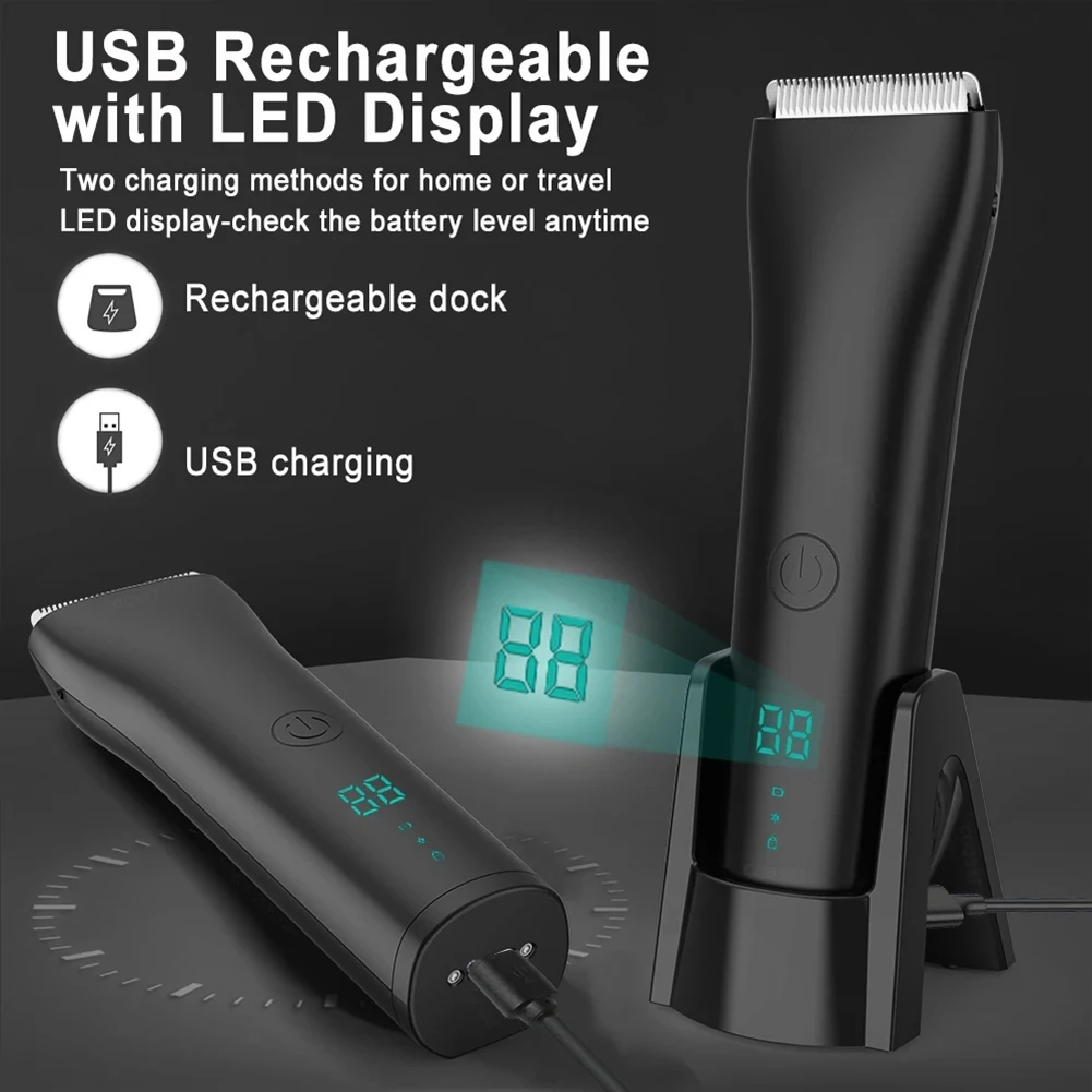 B99A-Body Epilator For Men Rechargeable Hair Removal Sensitive Area Body Hair Trimmer