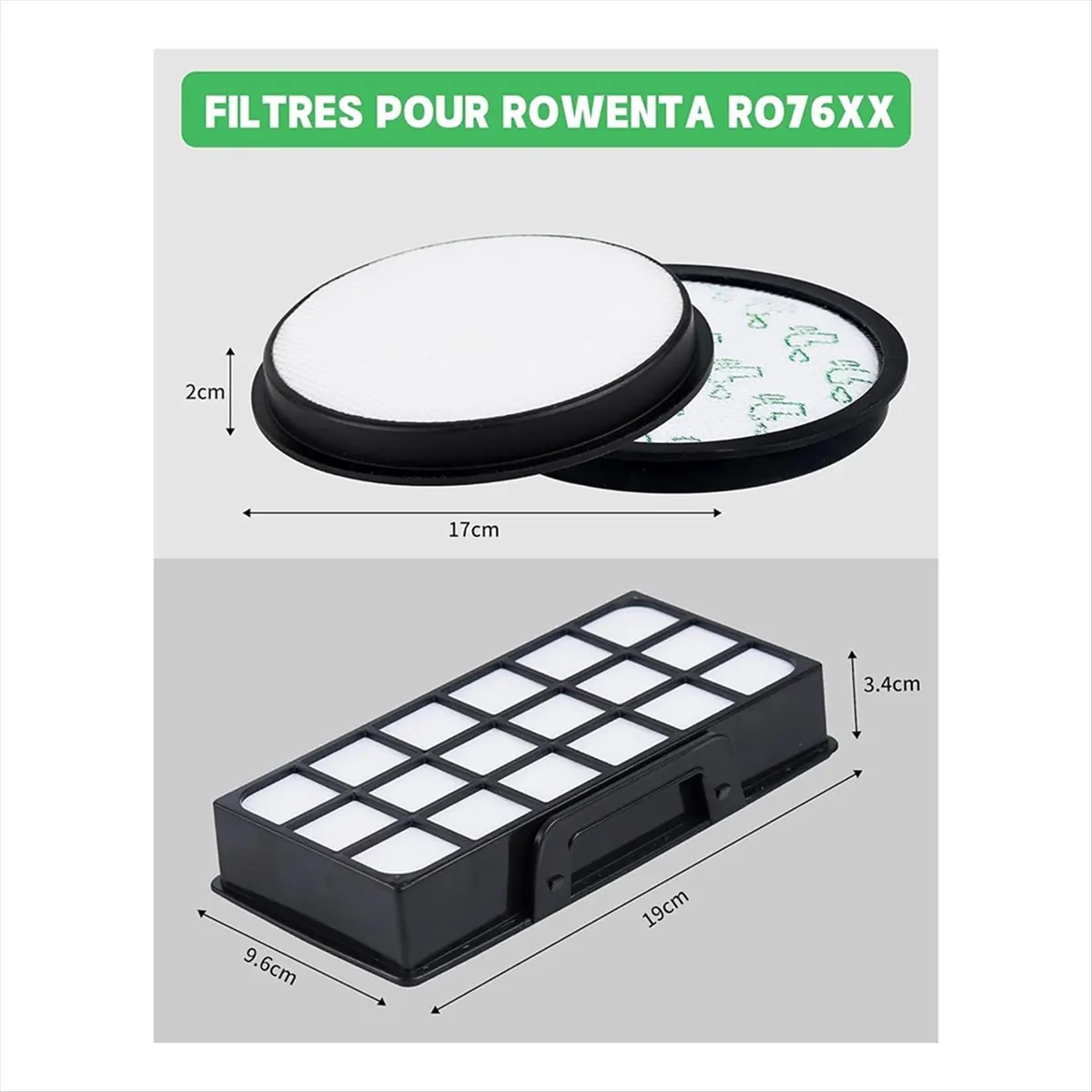 

(A25M) Filters for Rowenta Silence Force Cyclonic RO76XX HEPA Filter Replacement Spare Part Vacuum Cleaner Accessory ZR903701
