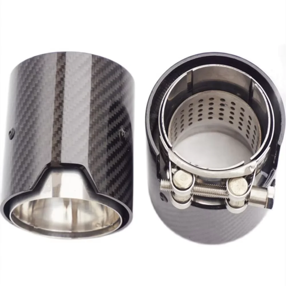 1 Piece M Performance Exhaust Tip 93mm Fit for Modified M2 M3 M4 3 Series 4 Series Carbon Fiber Car Accessories Muffler Pipe