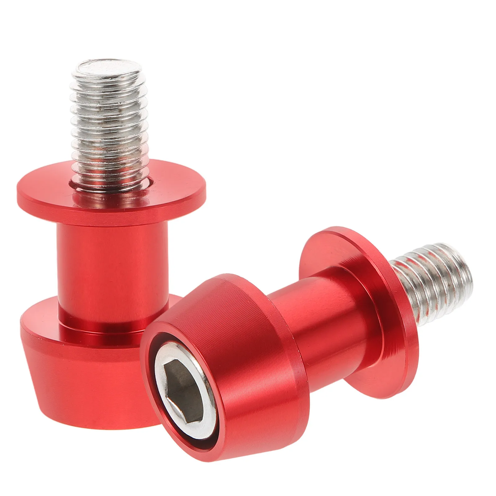 

2Pcs Motorcycle Swingarm Spools Aluminum Alloy Stand Screws Rear Swing Arm Mount Spool Screw Replacement for Motorbike Repair