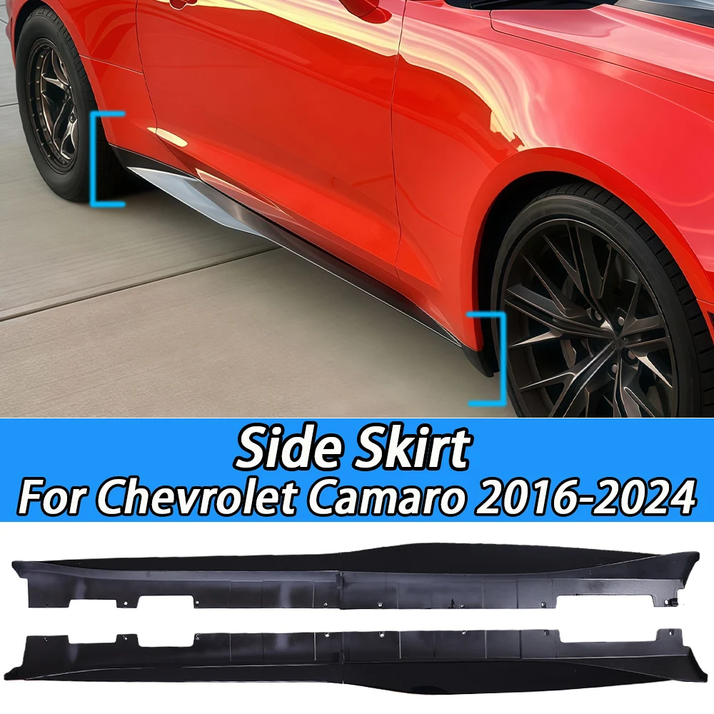 

Боковые юбки в стиле ZL1 для Chevrolet Camaro LT LS RS SS 2016-2024, карбоновый глянцевый черный комплект кузова, спойлер, диффузор, разветвители