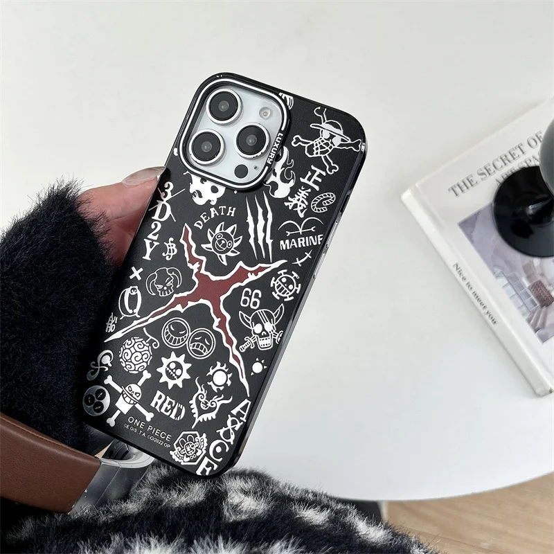 3D Anime Cute O-One Piece Luffy Zoro Anti-fall  Phone Case For iPhone 13 14 15 16Pro Max Japan Cartoon O-One Piece Protect Cover