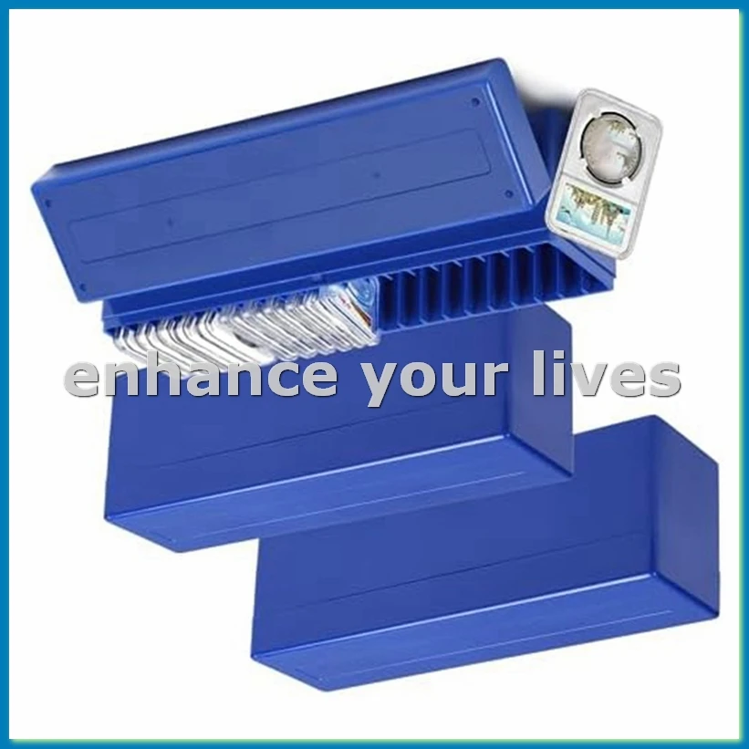Coin Slab Storage Boxes, 3 Packs Coin Holder Organizer Boxes with 20 Slots, Plastic Coin Storage Cases Set (Boxes Only)-A12I