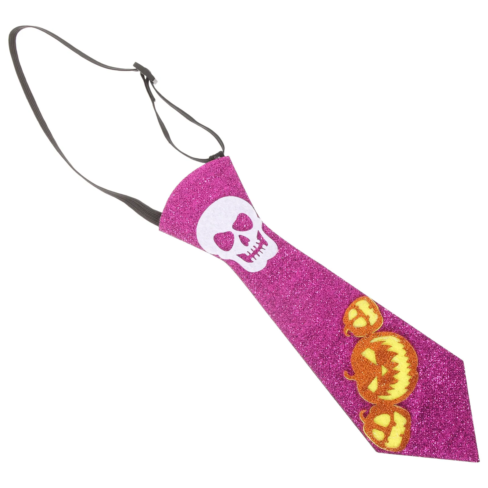 Halloween Necktie Pumpkin Skull Design One Size Fits Most Comfortable Halloween Party Scarf Cosplay Neckwear Decoration