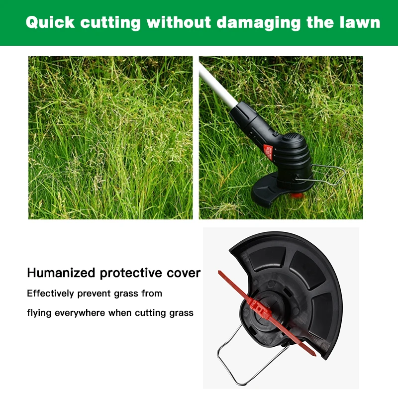 Portable Electric Garden Grass Trimmer Practical Lawn Mower Cropper Field Grass Weed Cutter Home Gardening Mowing Tools Kits