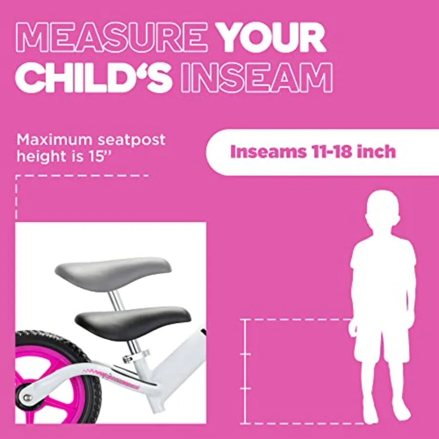 アルミ製バランスバイク 幼児用 - 軽量4ポンド - 幼児用自転車 - ペダルなしトレーニングバイク - 18ヶ月から6歳向け自転車