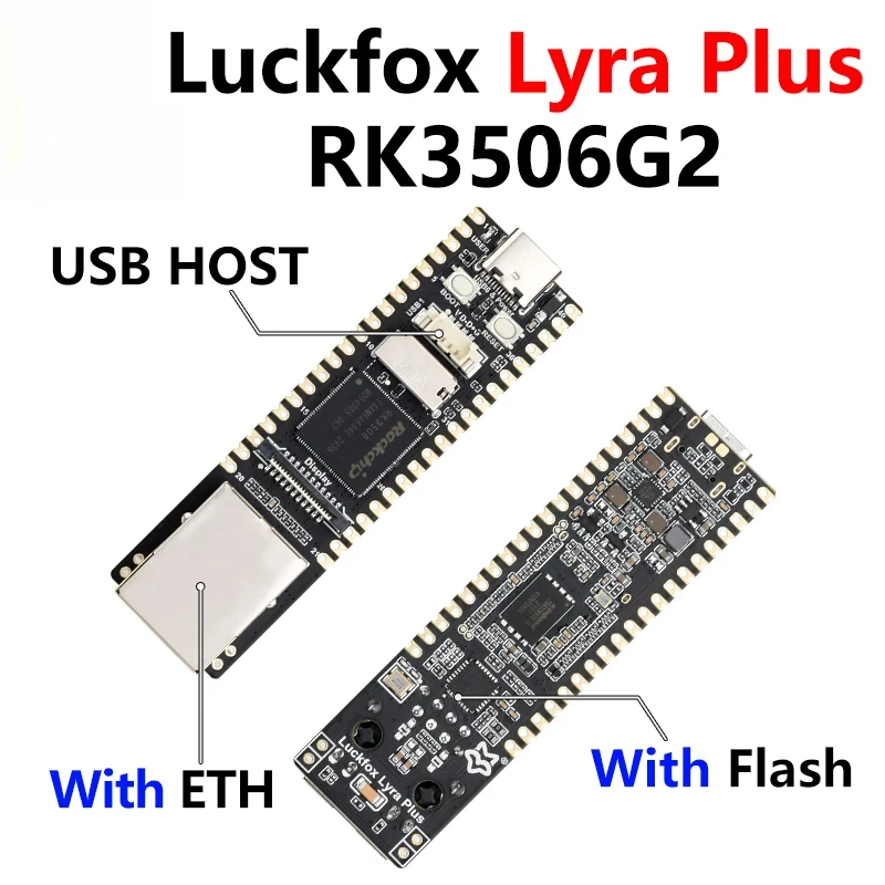 Luckfox Lyra Plus Flash-Boot RJ45 ETH Versione RK3506G2 Scheda Linux Rockchip RK3506 Per Display MIPI/DSI Cortex-A7