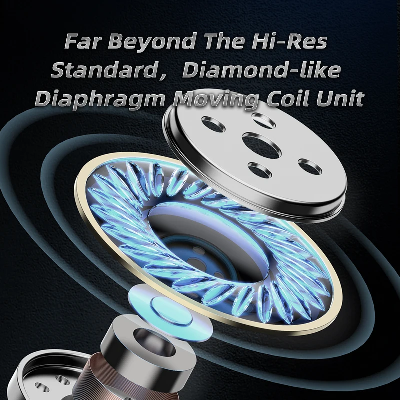 سماعات أذن سلكية من النحاس ، ستيريو جهير HiFi ، شفاف للغاية ، سماعات رأس للألعاب ، موسيقى ، رياضة ، من من الداخل والخارج ، سماعات أذن مع ميكروفون