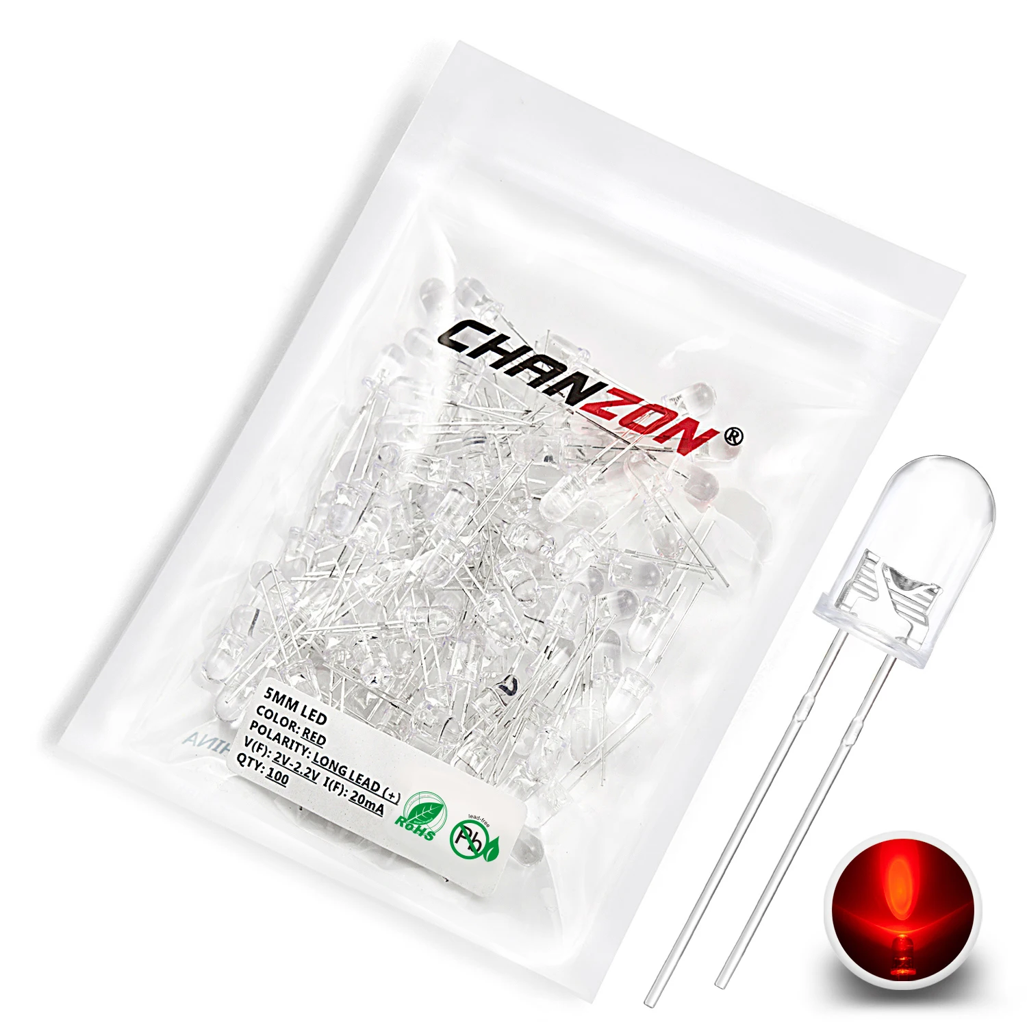 5-mm-LED-Dioden-Kit, lichtemittierend, warmweiß, rot, blau, grün, UV, orange, gelb, rosa, Set, 5 mm, 2 V, 3 V, Sortiment, super ultrahell