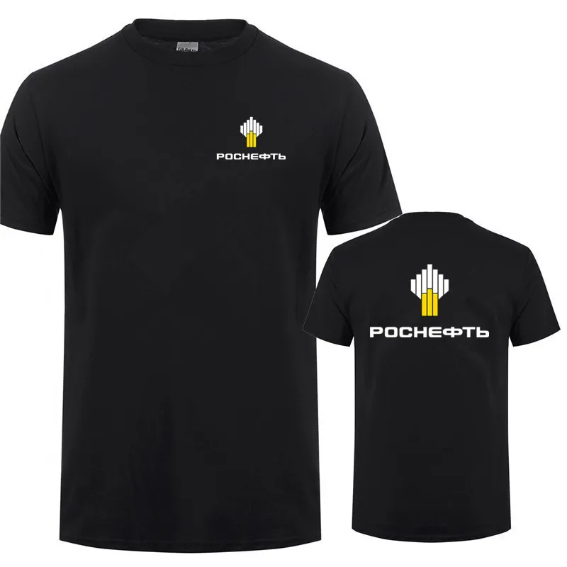 Мужская футболка Rosneft, новые летние хлопковые рубашки с коротким рукавом Rosneft, рубашки с российским маслом, крутые мужские топы