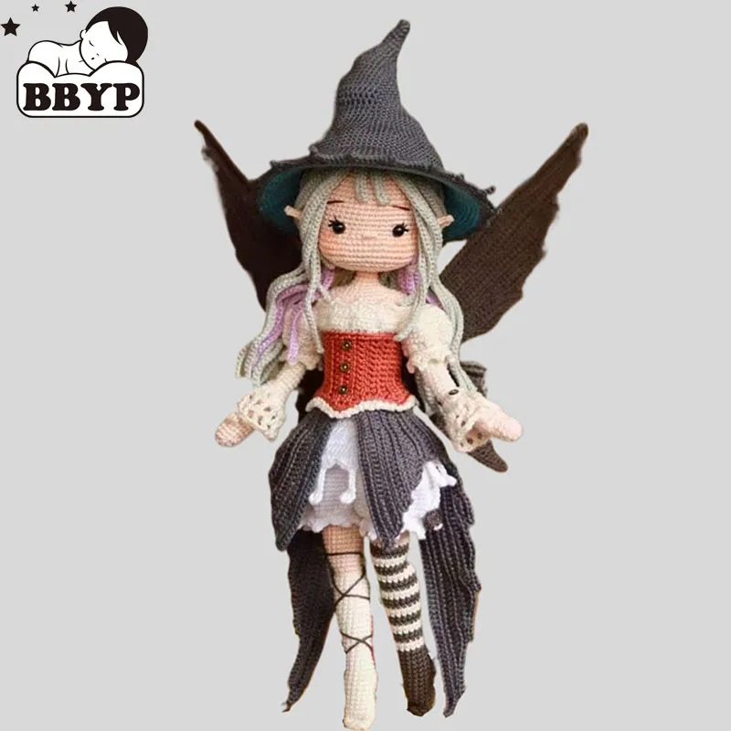 

Handmade Knitting Doll Crochet Halloween magic fairy doll Crochet Dolls For Home Accessories Craft Toy Ornaments