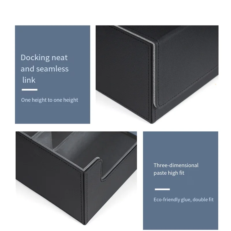 Special 1800+ Card Deck Case for Trading Cards, Magnetic Card Storage Box Top Side-Loading Deck Case Game Cards Box Black+Gray