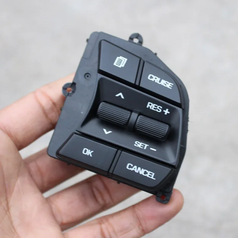 For Hyundai SONATA 9th 2015-19 Steering Wheel Multifunction Key Constant Speed Cruise Switch Bright Frame Trim Panel Accessories