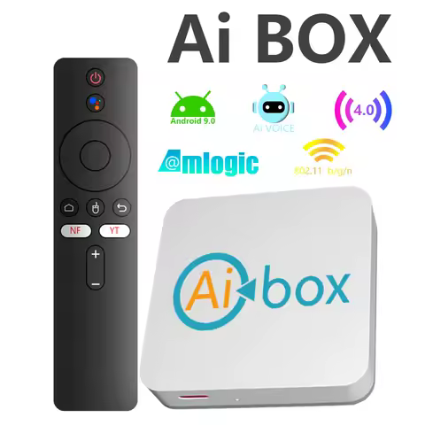 AI BOX Amogic S905L3 AI Voice Android Smart TV Box AI-SR 4K HD Set Top Box AI Voice Assistant 2.4G&amp;5G Dual Wifi Media Player