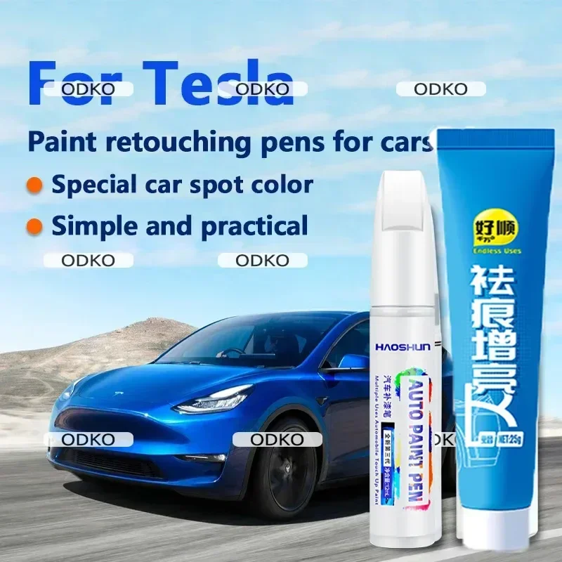 

Для 2012-2025 Tesla Model 3 Y X S Ручка для ремонта автомобильной краски Автомобильная ручка для ретуши Черно-белая ручка для ремонта краски Tesla Ремонт краски