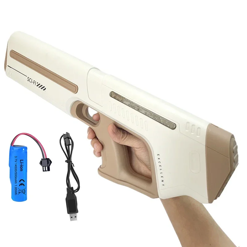 Elektrische Wasserpistolen für Erwachsene, leistungsstarke Spritzpistolen mit automatischer Wasseraufnahme, Wasserblaster, Sommer-Outdoor-Strandspielzeug für Jungen, Kindergeschenk.