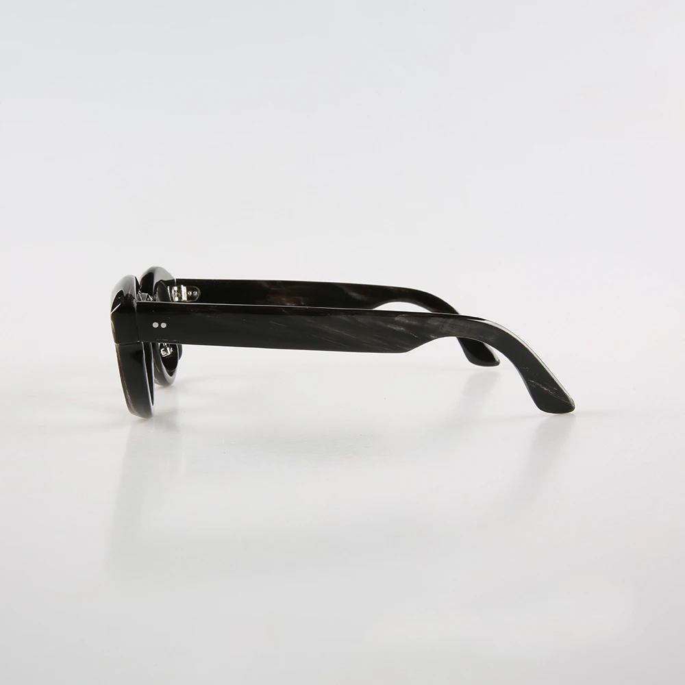 Eyeglass Frames Vintage Stripes Irregularity Optical Lenses Eyewear Handmade Buffalo Horn Thick Prescription Man Glasses Frames - view 3