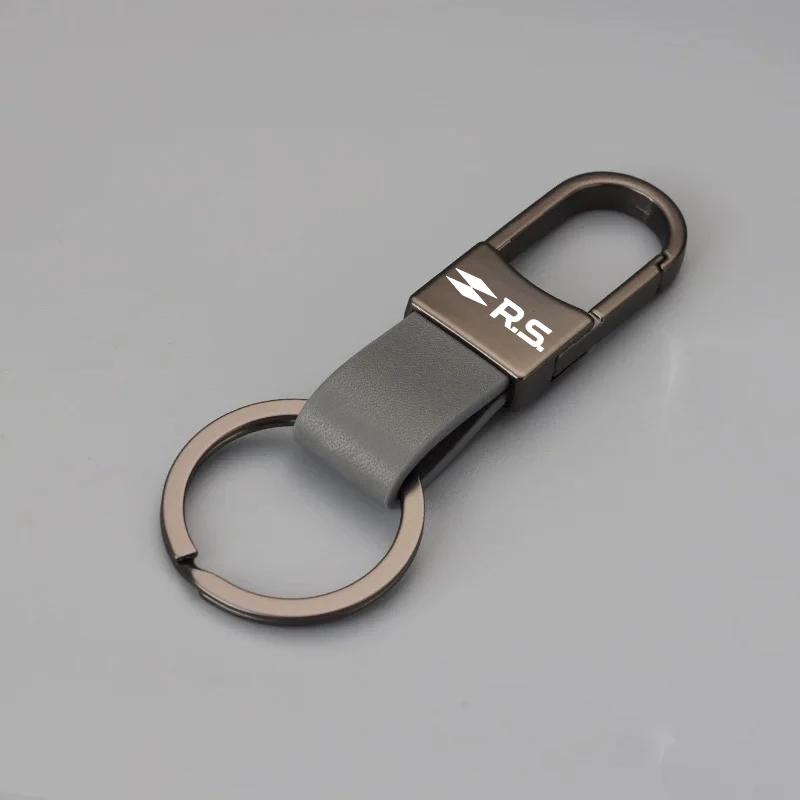 For Renault RS Sport Megane 3 4 2 Clio 5 Line Sandero Scenic Logan Twingo Koleos High Quality Cars Accessories Leather Keychain