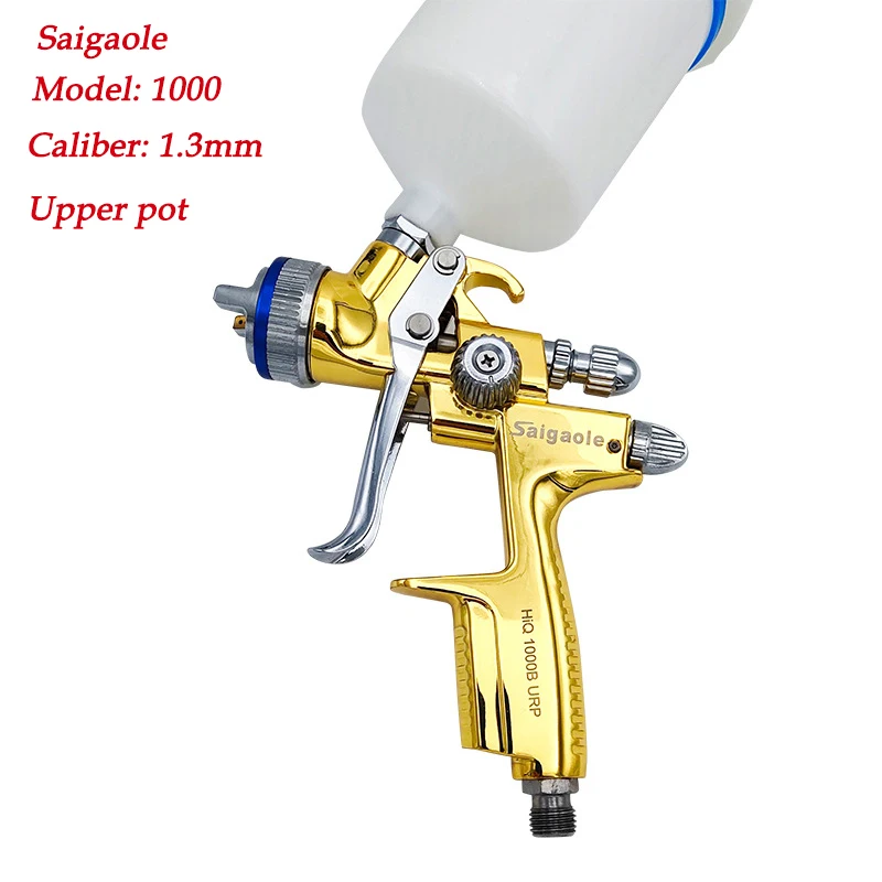 

Saigaole1000 golden Spray gun paint Latex paint Special spray coating All-in-one machine Upper pot style Pneumatic tools