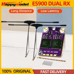 Happymodel ES900 Dual 915MHz RX ELRS Diversity Receiver Built-in TCXO For RC Airplane FPV Long Range Racing Freestyle Drone Quad