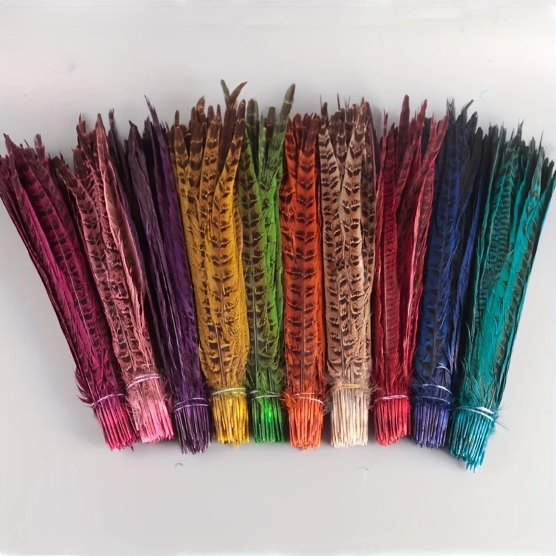 

Bulk Natural Pheasant Tail Feathers 25-30cm 30-35cm for Vase Decoration Bouquets Crafts Christmas Ornaments DIY Accessories