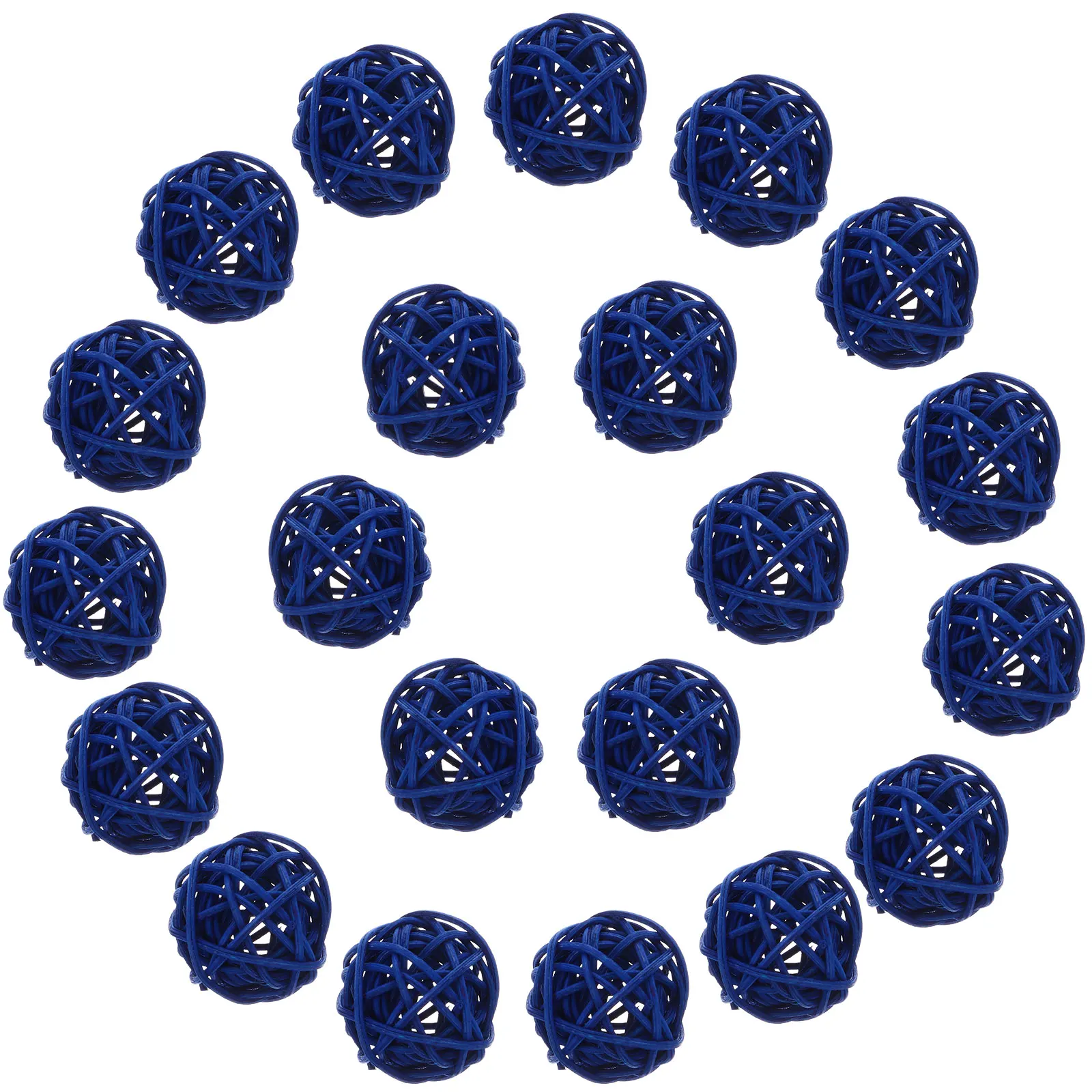 

20 Pcs Rattan Balls Decorative Woven Ornaments for Home Party DIY Hollow Balls Wedding Accessories Festival Decor