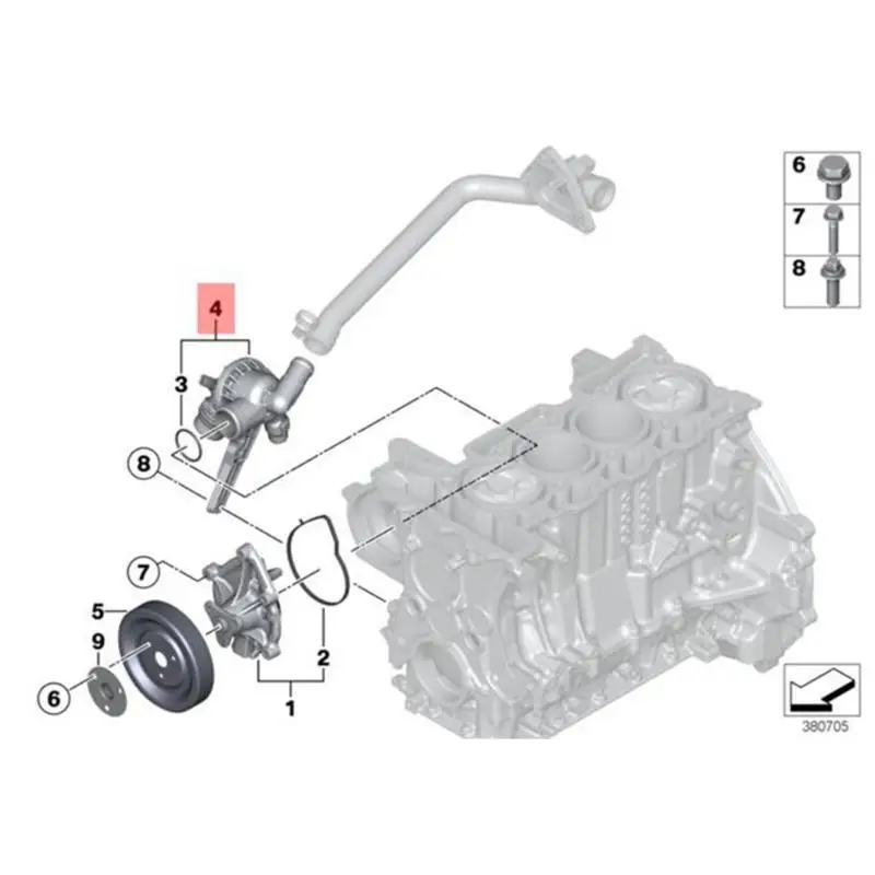 31BC Car Coolant Thermostat Housing Cover Assembly Climate Control Compatible for F20 F30 F31 11537600584 11-53-7-600-584
