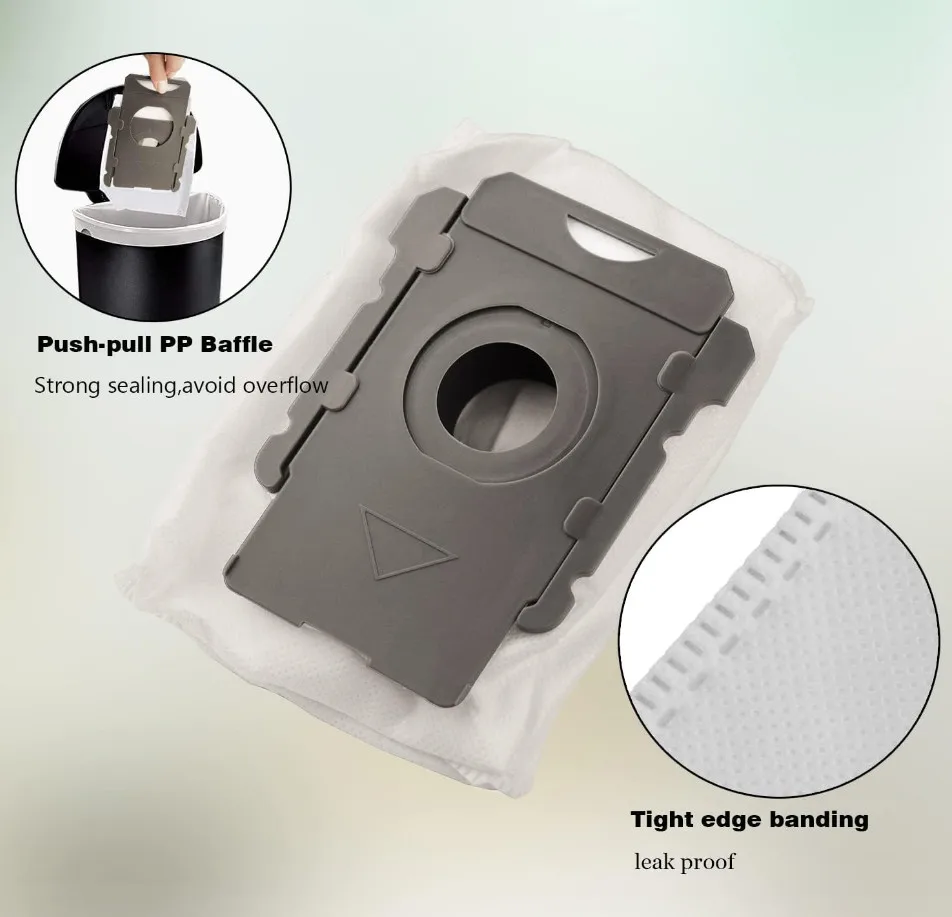 Suitable for iRobot collection bag i1+i3+i5+i7+i8+comb j8+j9- Replace the 10 piece vacuum bag dust