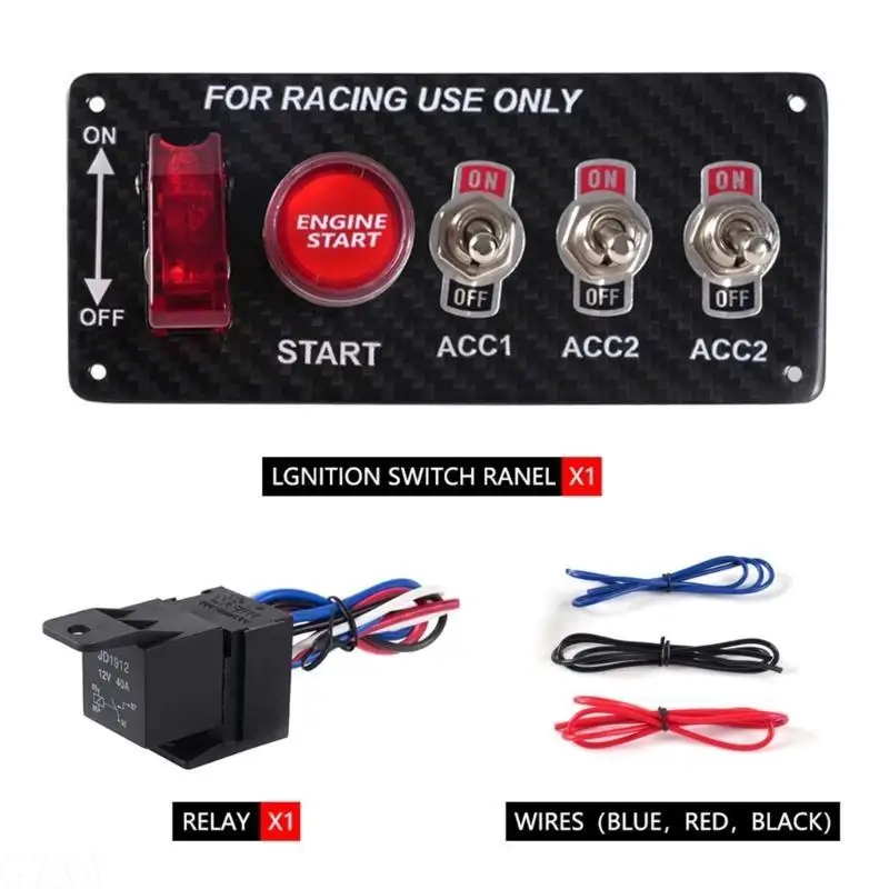 G7NA Zündsteuerpult, Push-Start-LED-Kippschalter mit LED-Anzeige für wettbewerbsfähige Enthusiasten, LKW, Boote, Wohnmobile – Detail 10