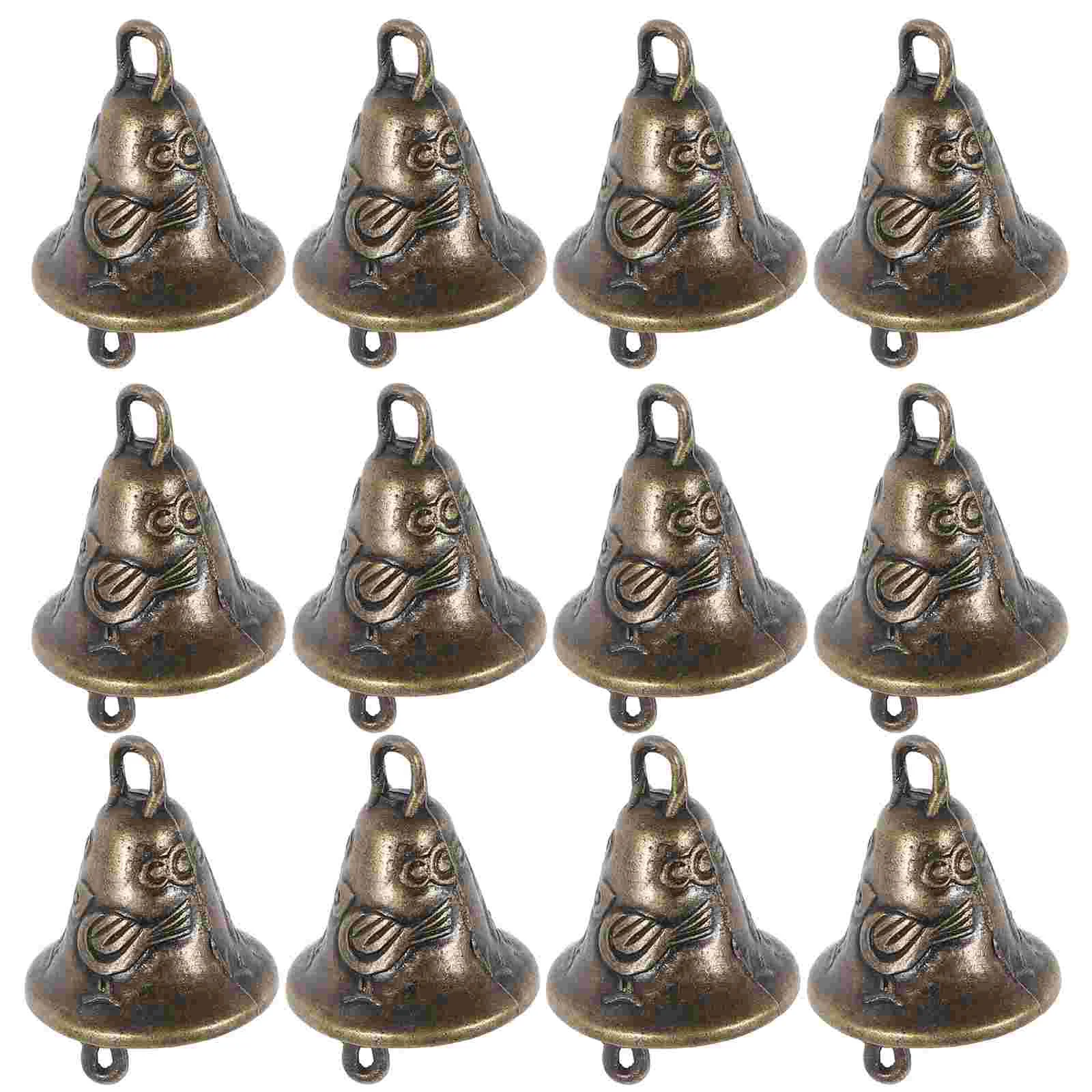 20 Pcs Bells and Wind Chimes Accessories by Feng Shui Winechime Little Zinc Alloy DIY Retro Dinner Party Statues Hanging Decors