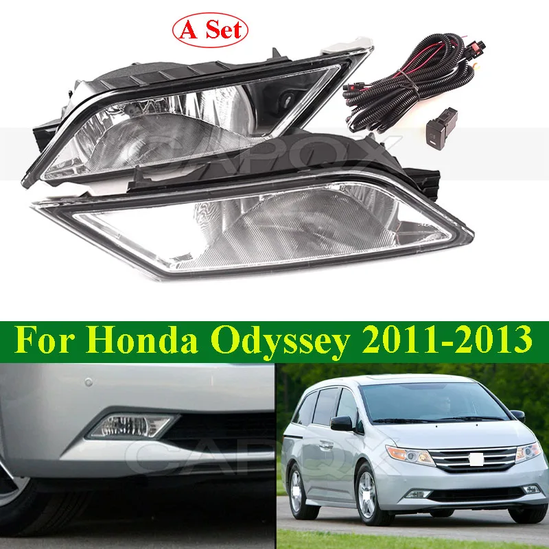 

CAPQX US Version Upgrade Front Bumper Fog Light Fog Lamp For Honda Odyssey 2011-2013 Driving Light Lamp Foglight Foglamp