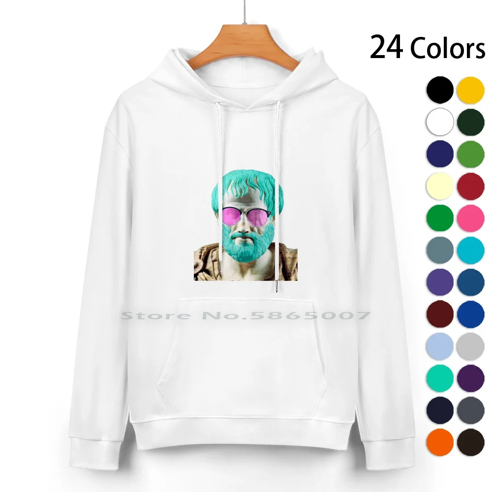 Aristotle In Blue Cotton Hoodie Sweater 24 Colors Aristotle Aristoteles Filosofia Filosofo Philosophy Cool Hipster 100% Cotton