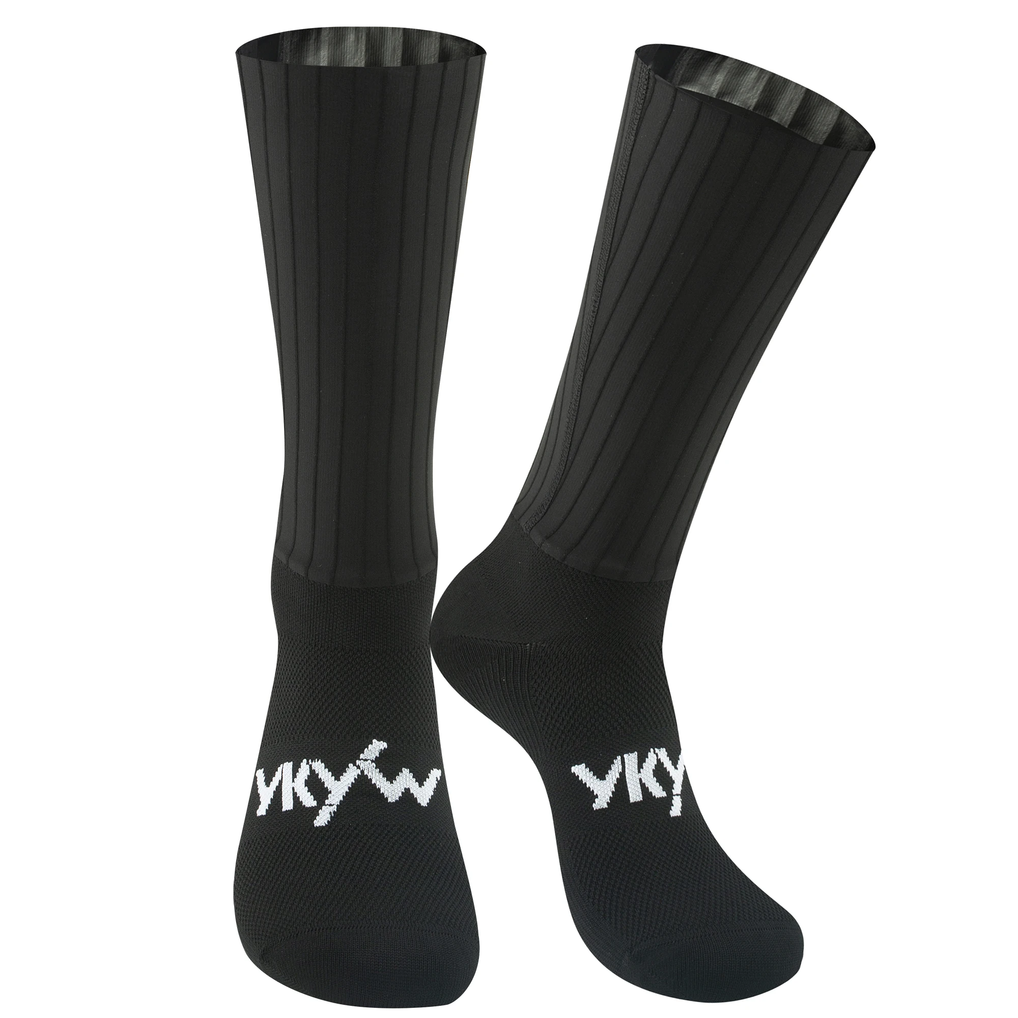 YKYWBIKE Narrow Stripe Radsocken, aerodynamische Unisex-Rennradsocken, Fahrradsocken, rutschfeste Sport- und Outdoor-Laufsocken – Detail 12
