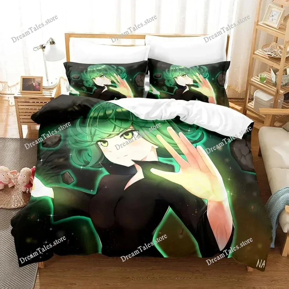 

One Punch Man Kanna Bedding Set Cartoon Anime Set Adult Kid Bedroom Duvet Cover Sets 3D Print Kawaii Anime Home Textileextile