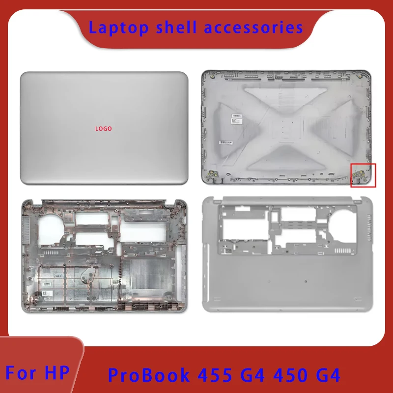 

Brand new for HP ProBook 455 G4 450 G4 series laptops LCD back cover, screen frame, back cover, top and bottom shells silver