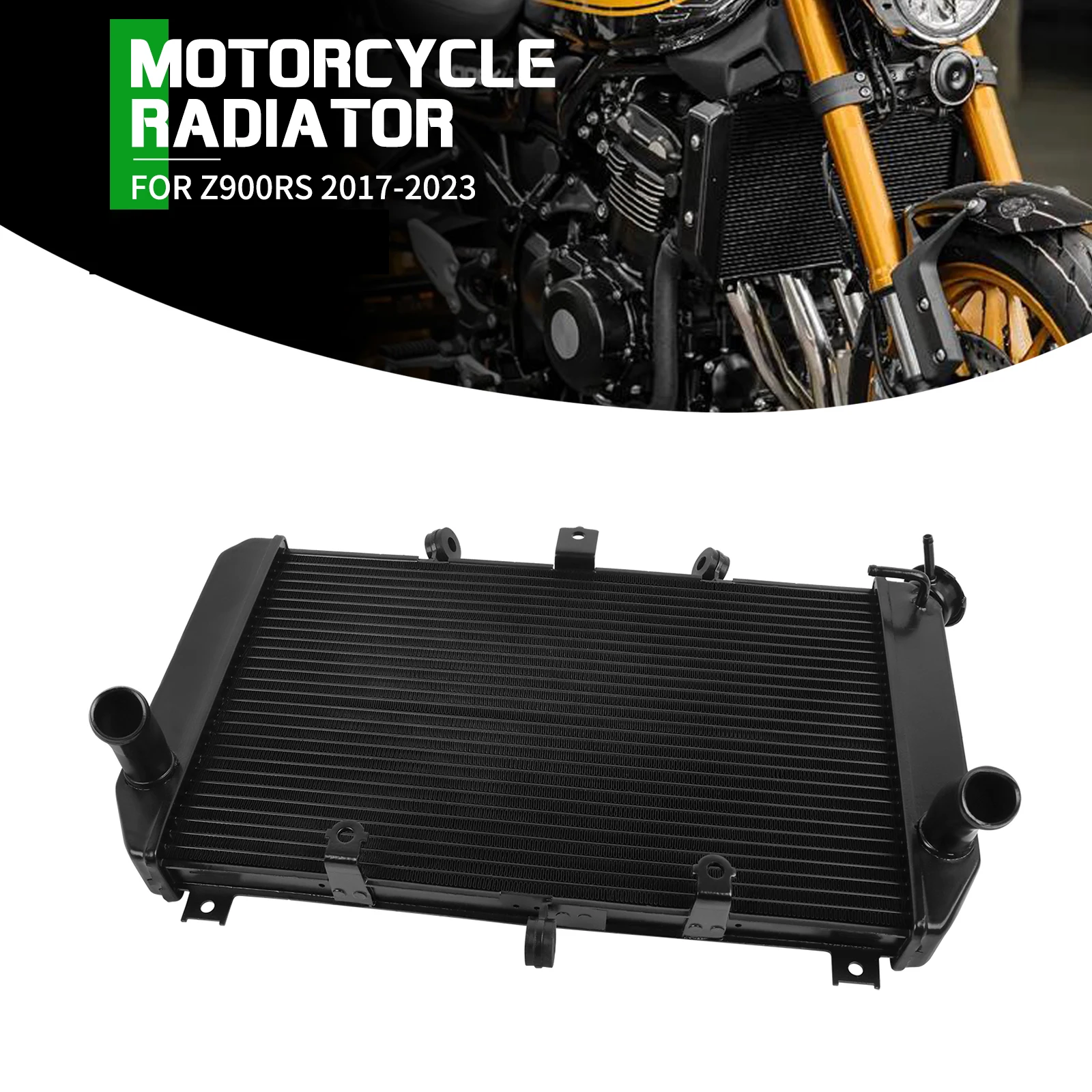Motorcycle Aluminium Engine Radiator For Kawasaki Z900 RS Z900RS Z 900 RS 2017-2023 Oil Cooler Coolant Cooling Water Tank