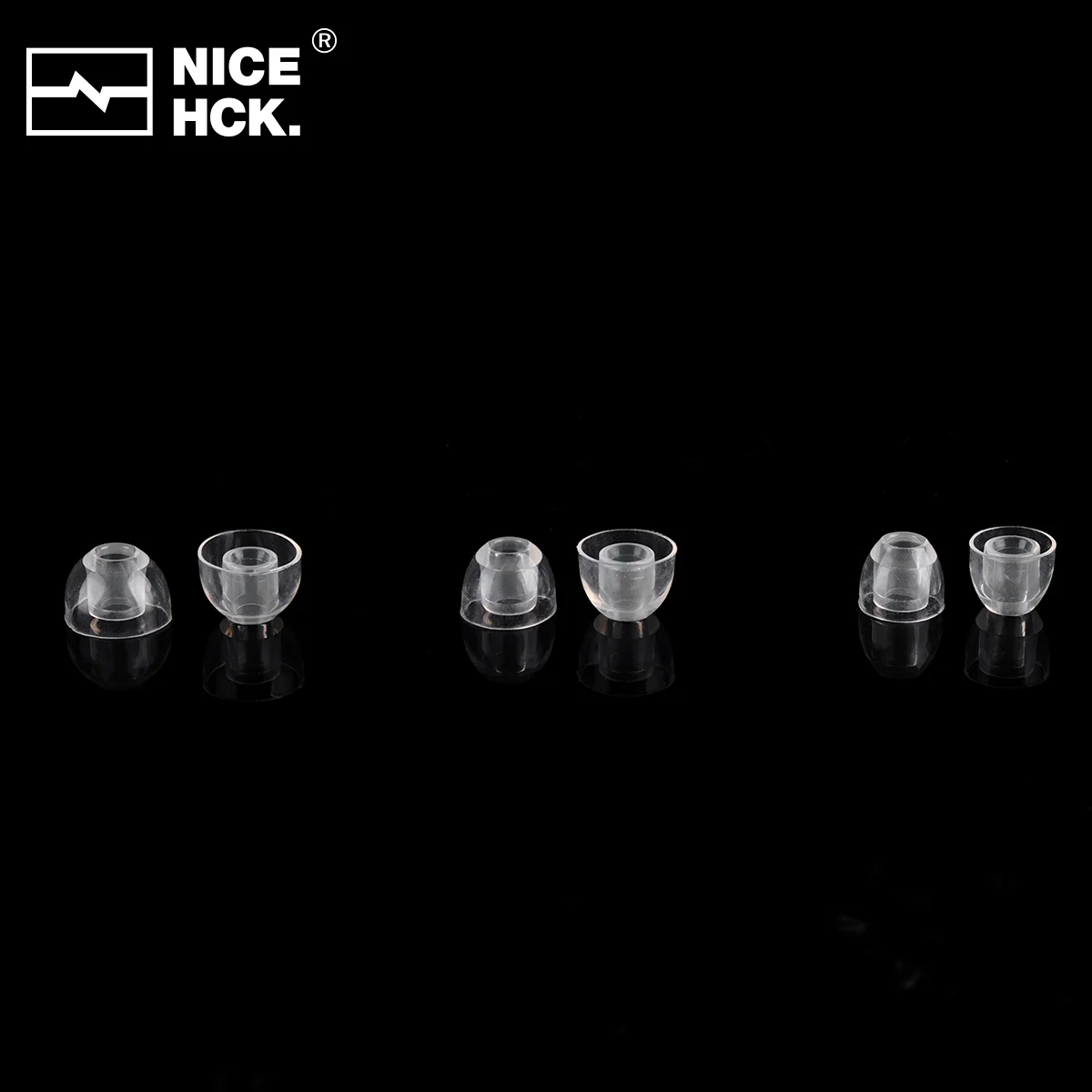 NiceHCK C03 Transparent Liquid Silicone Ear Tips Noise Isolation Optimize Low-frequency Ear Pads for NX8 Himalaya V16 Cantor