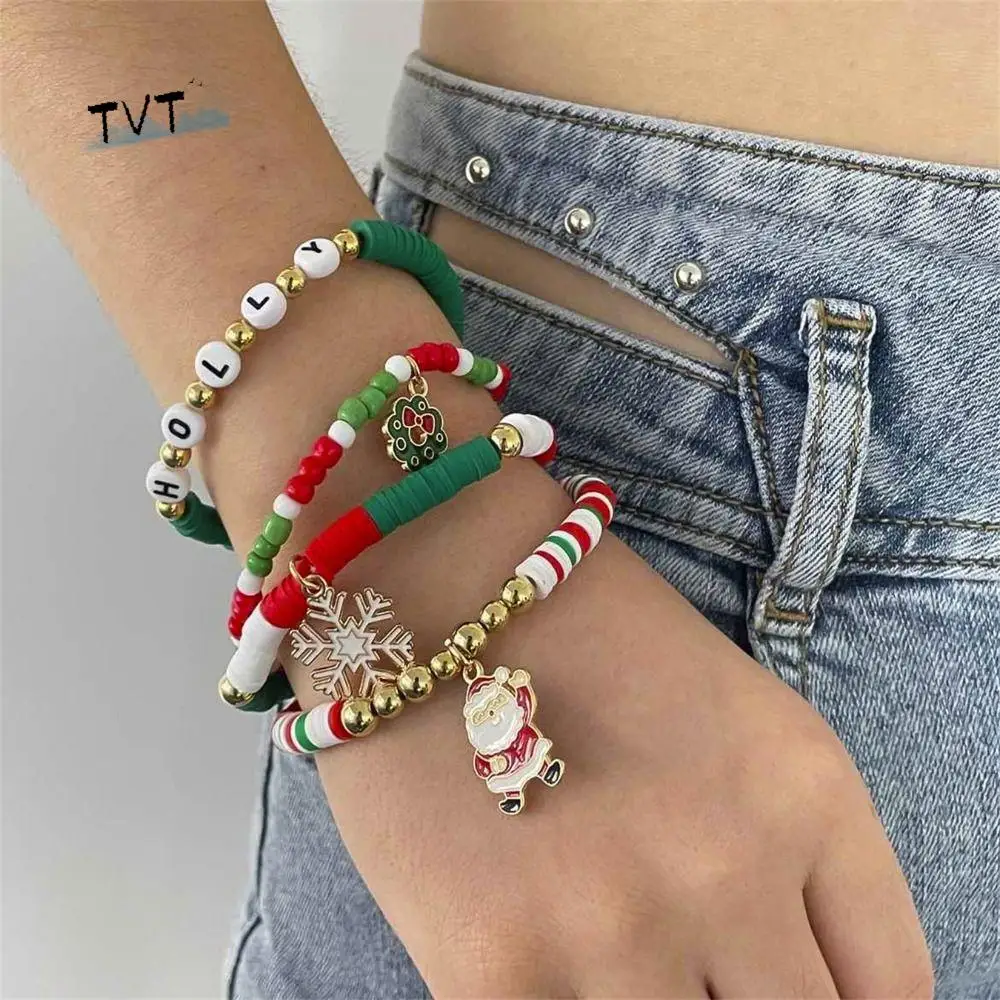 

Mistletoe Advent Wreath Xmas Bracelet Bangle Santa Claus Merry Christmas Bracelet Father Christmas Kriss Kringle