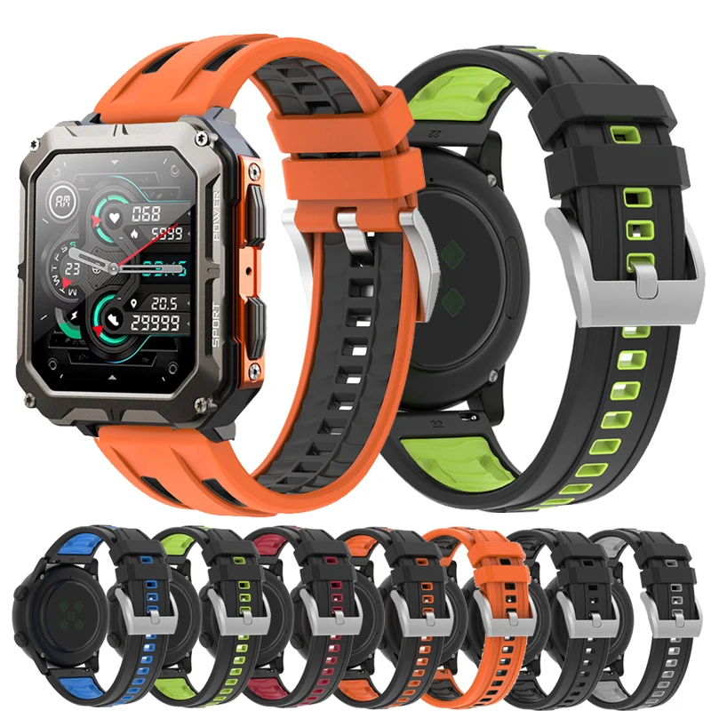 Cinturino da 22 mm per accessori Smartwatch C20 Pro cinturino di ricambio cinturino per cinturino sportivo in silicone C20 Pro