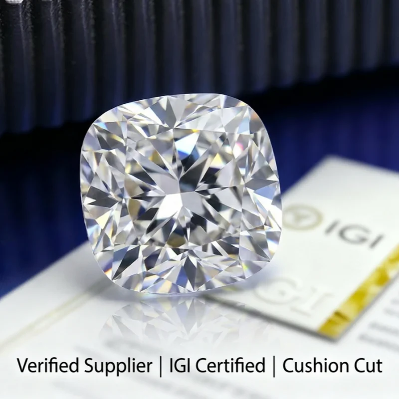 Cushion Cut Lab Grown Diamond D-E VVS Synthetic Diamond HPHT CVD Diamond With IGI GIA Certificate Loose Diamond