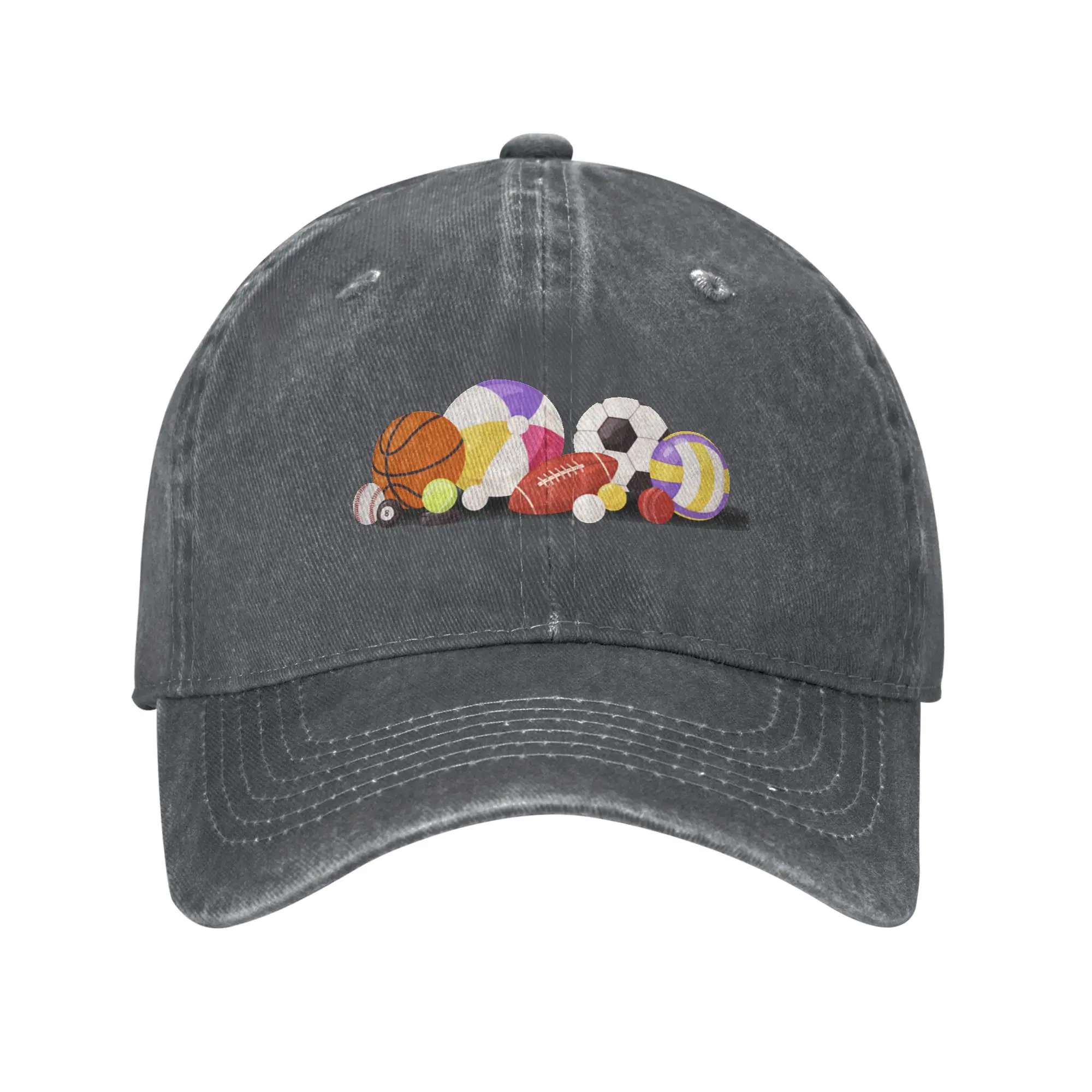Fashion Ultimate Sports Collection  Football  Volleyball  Basketball   More baseball cap  Denim Trucker Hat Men's Caps