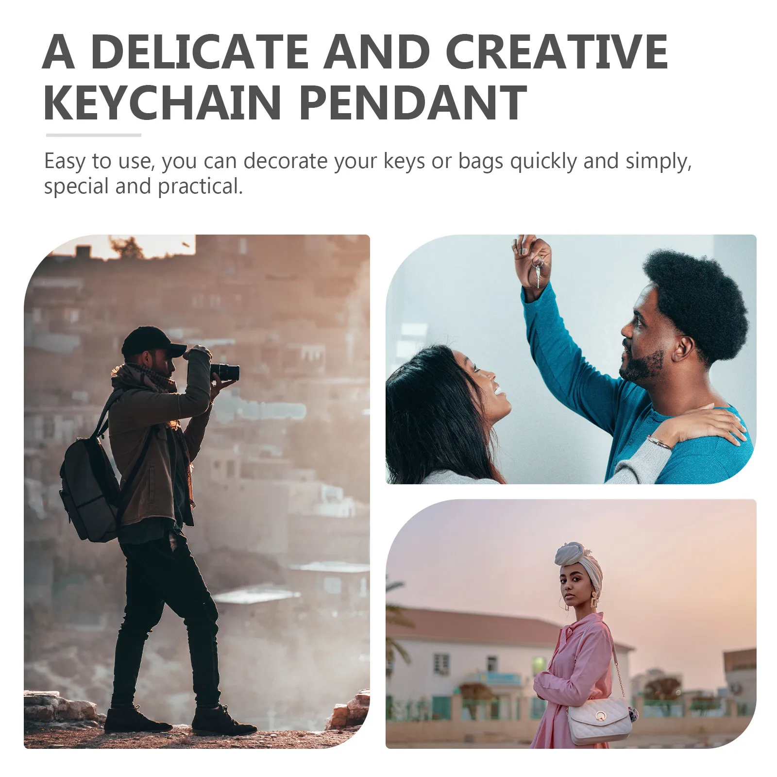 

6Pcs Flamingo Key Ring Pendant Stylish Delicate Keychain Ornament for Keys Handbags Luggage Decor Creative Bag Hanging Charm